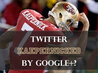 Twitter
Kaepernicked
 by Google+?
 