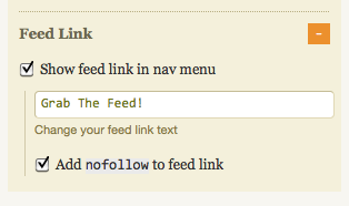 thesis wordpress theme feed link