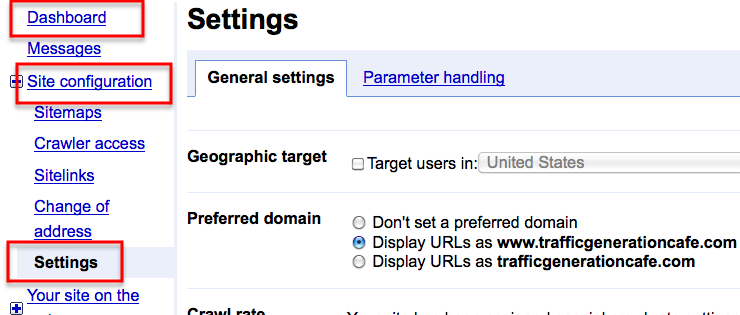 www non-www webmaster tools image