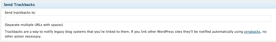 trackbacks in wordpress