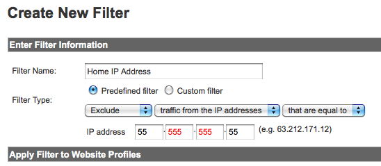 how to filter your ip address in google analytics