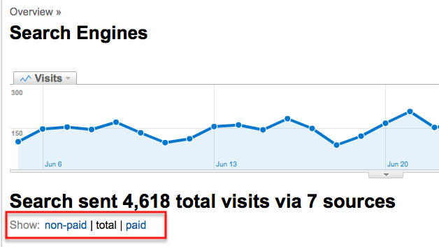 search engine traffic source google analytics