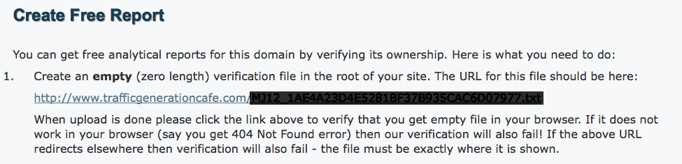 majestic seo verify site