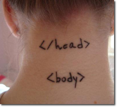 html tattoo