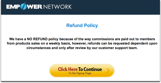en refund policy