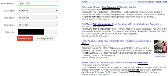 google alerts niche research