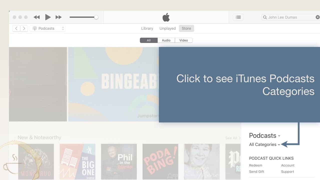 here's where you find iTunes Podcast Reviews categories