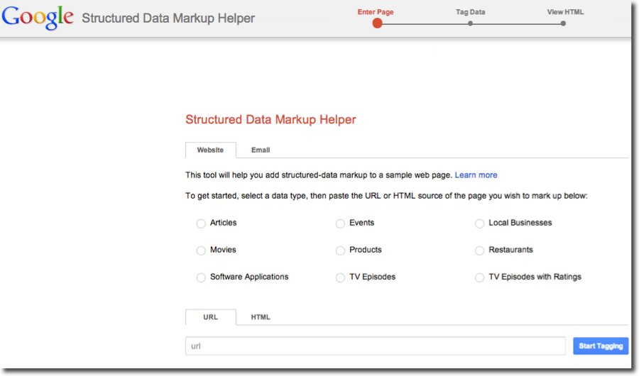 google data markup helper