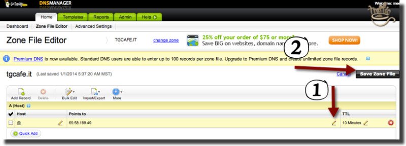 change vanity URL IP to point to Bitly