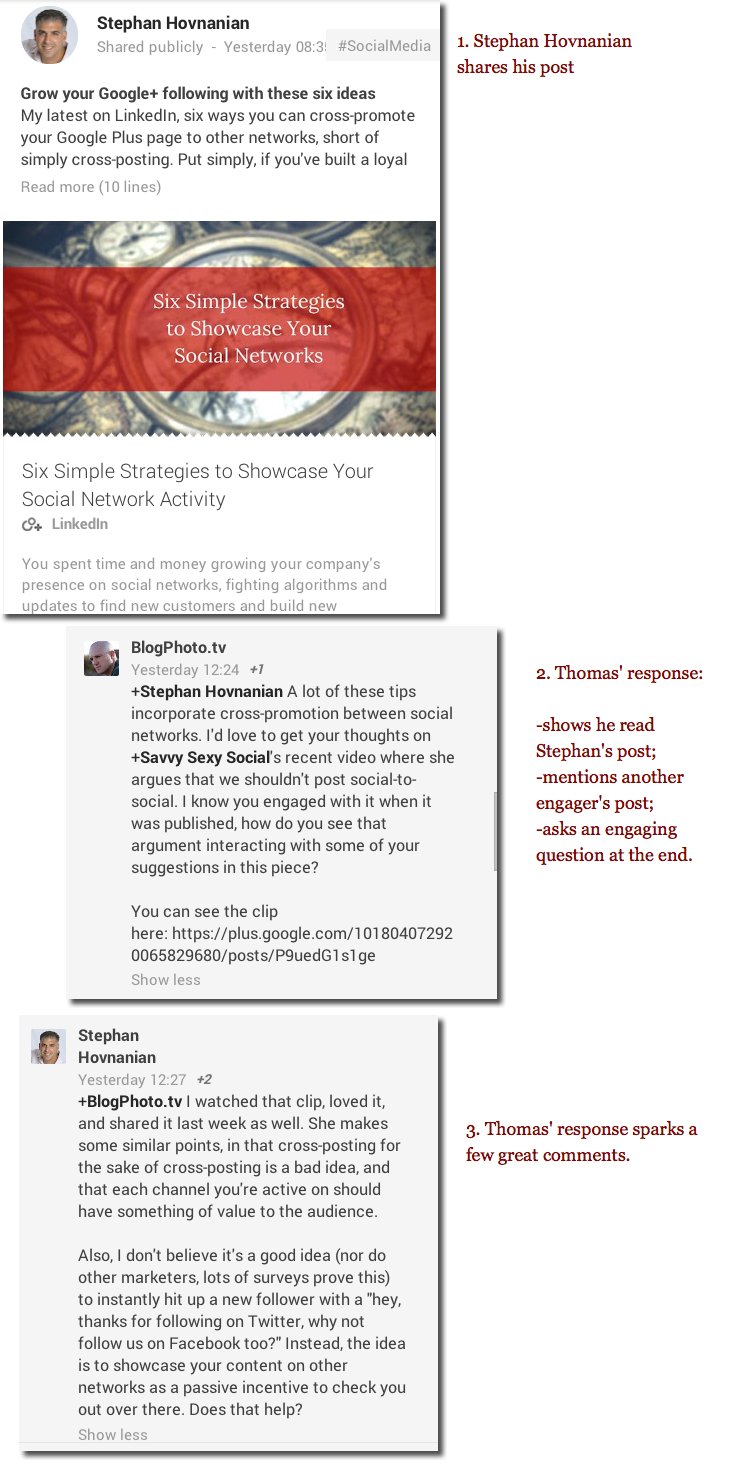 how thomas hanna engaged on another person's post