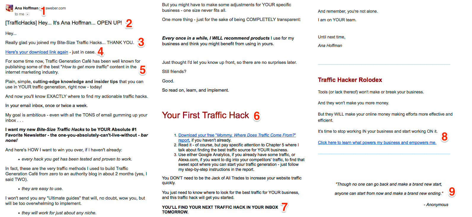 What my final Thank You email looks like
