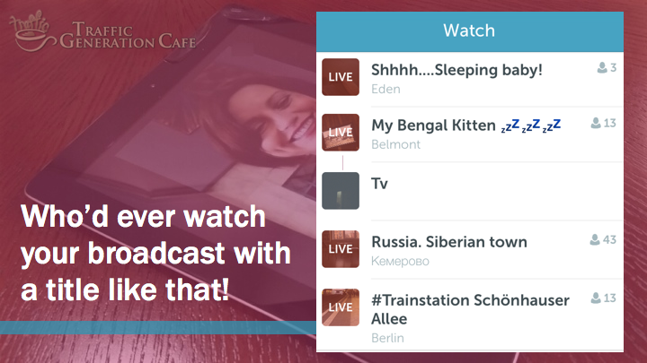 Periscope on iOS Tutorial: create better broadcast titles