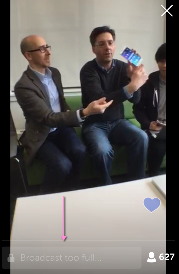 When periscope broadcast too full