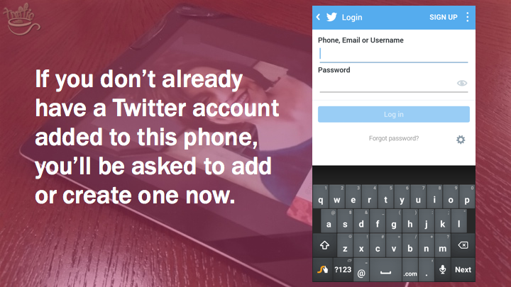 Periscope on Android Tutorial: set up a new Twitter account