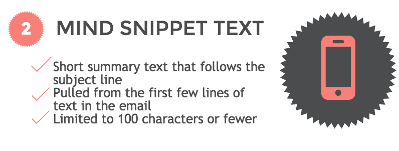 Mobile friendly emails Hack #2: snippet text