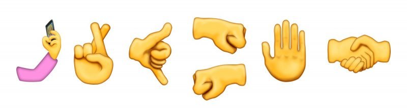 New emoji hand gestures