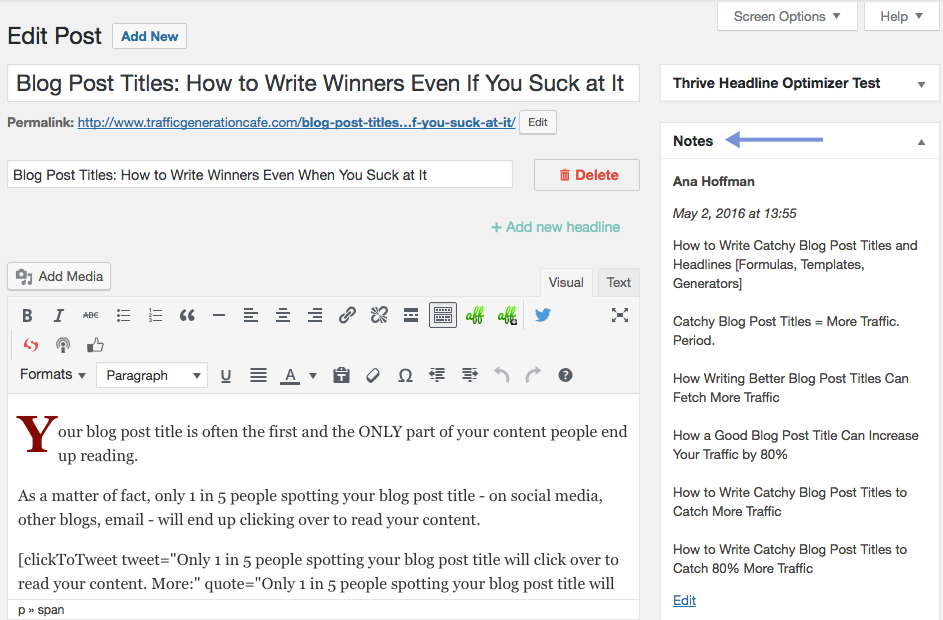 How to write blog post titles for your blog post